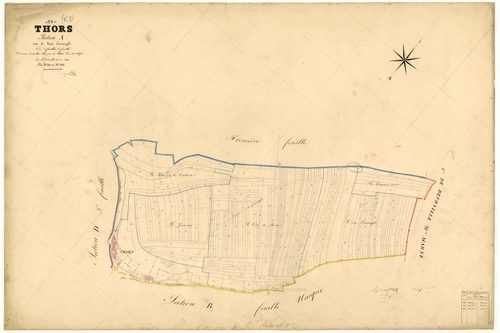 Thors, section A dite de Tres Conseigle, feuille n° 2, parcelles n°327-522