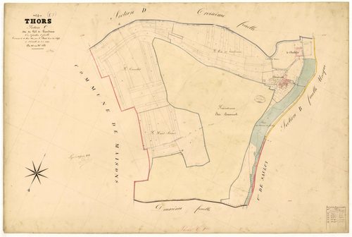 Thors, section C dite de Grand Vau, feuille n° 1, parcelles n°1-153