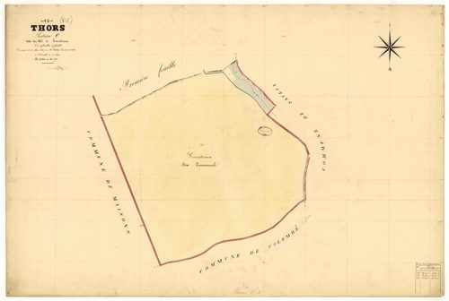Thors, section C dite de Grand Vau, feuille n° 2, parcelles n°154-157