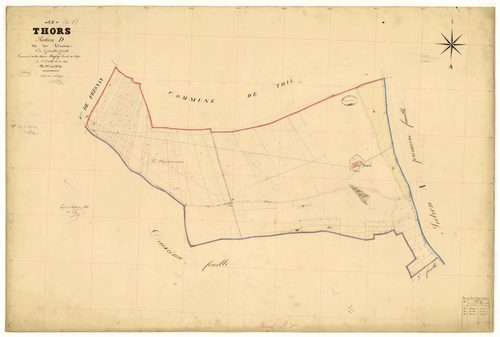 Thors, section D dite des Traces, feuille n° 1, parcelles n°1-60