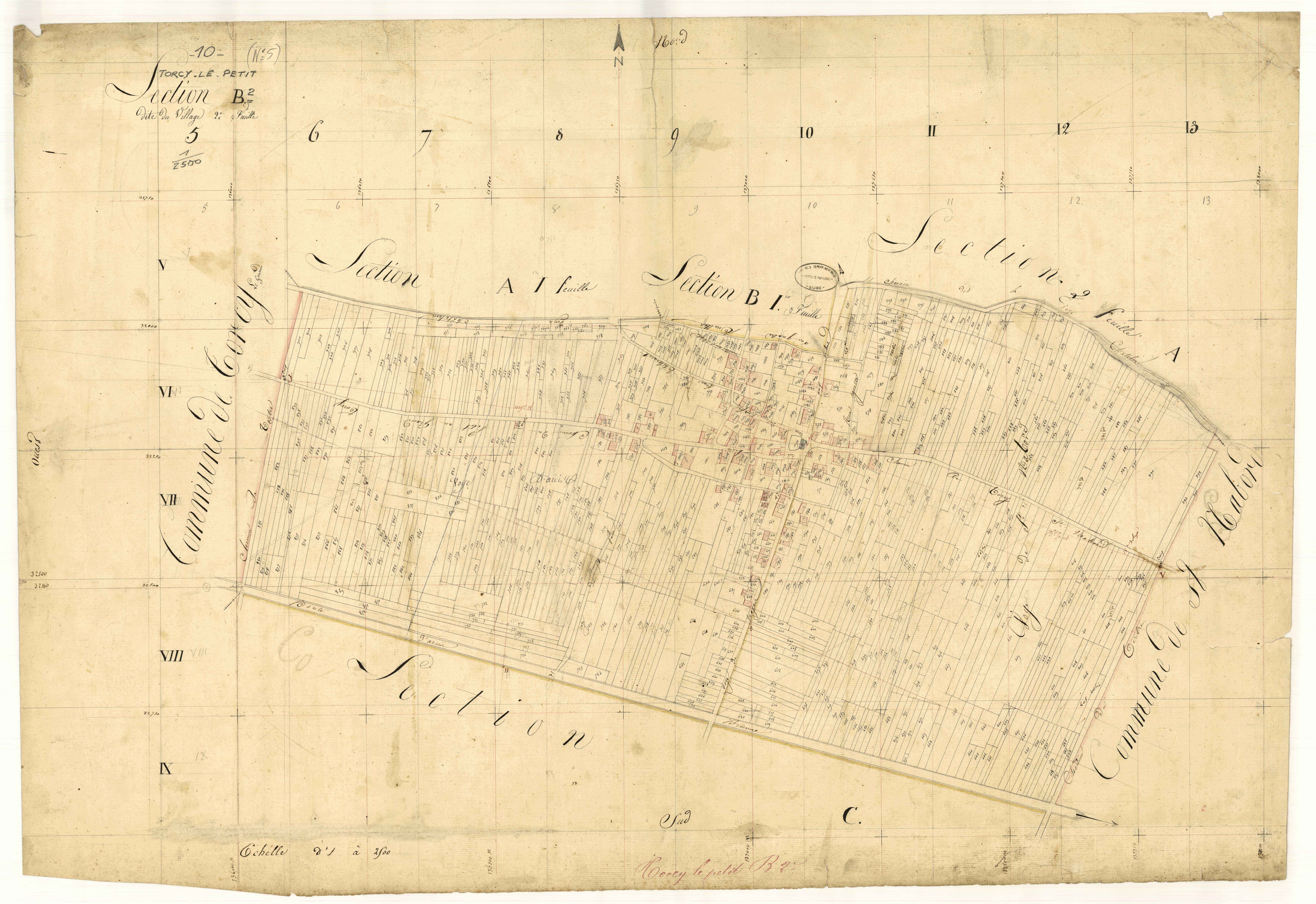 Torcy-le-Petit, section B dite du Village, feuille n° 1