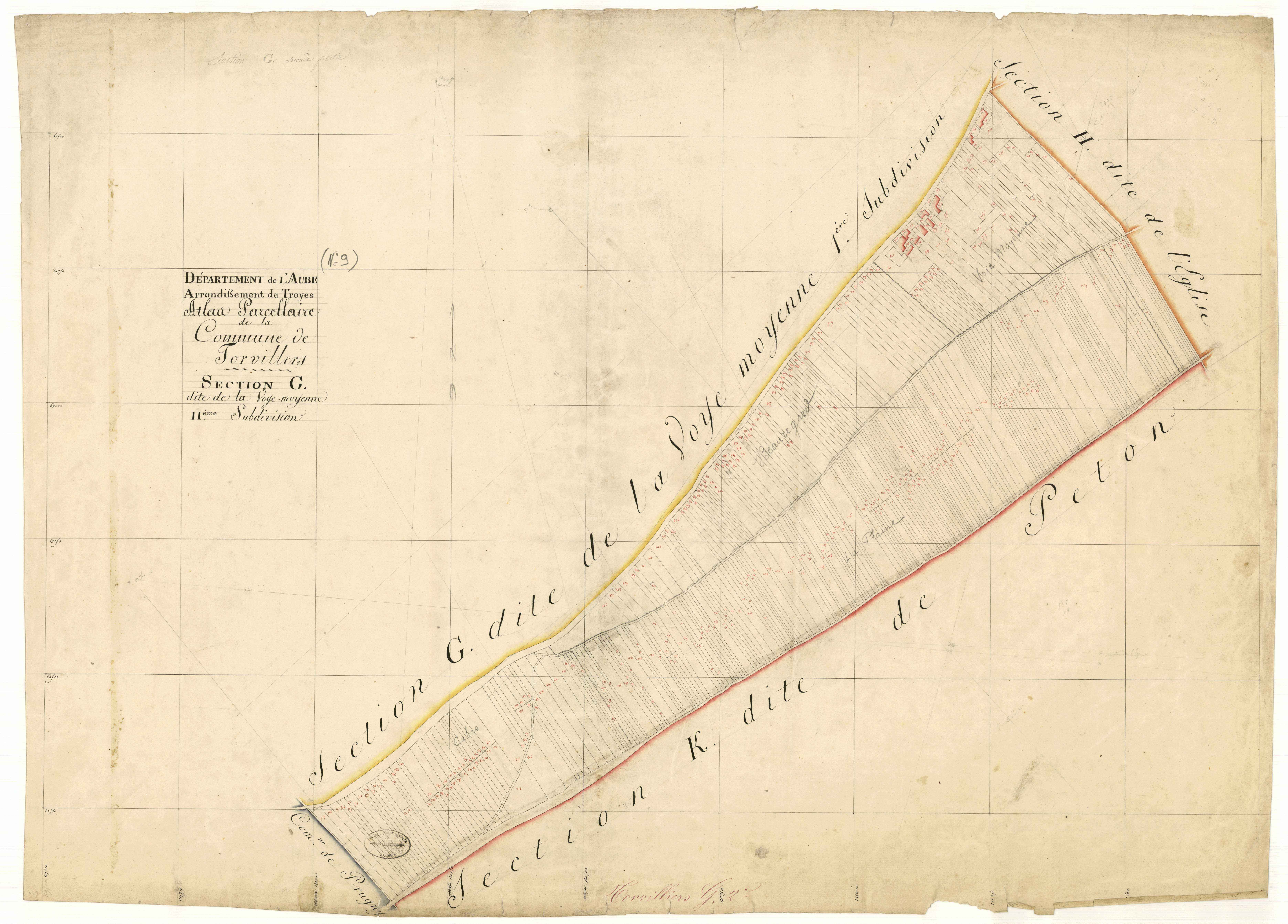 Torvilliers, section G dite de la Voye-Moyenne, feuille n° 2