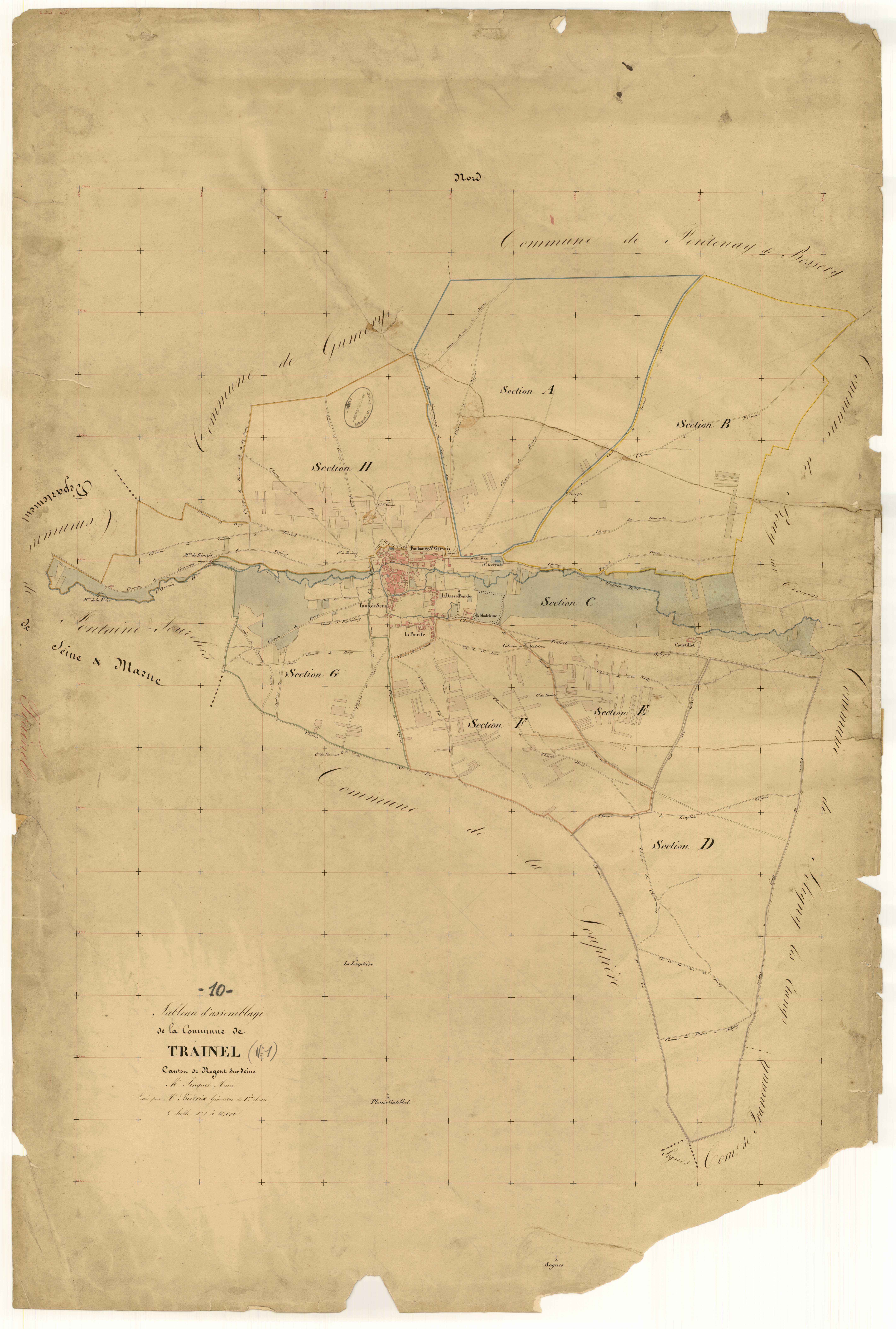Traînel, tableau d'assemblage