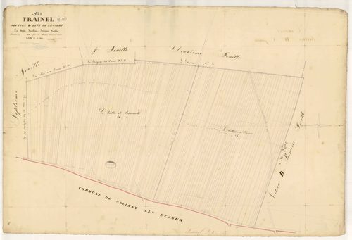 Traînel, section D dite de Lessert, feuille n° 3