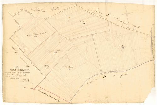 Traînel, section F dite des Champs Rabault, feuille n° 5