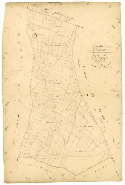 Trancault, section F dite des Corceries, parcelles n° 1-744