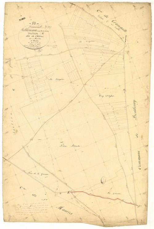 Trancault, section G dite du Château, feuille n° 1, parcelles n° 1-139