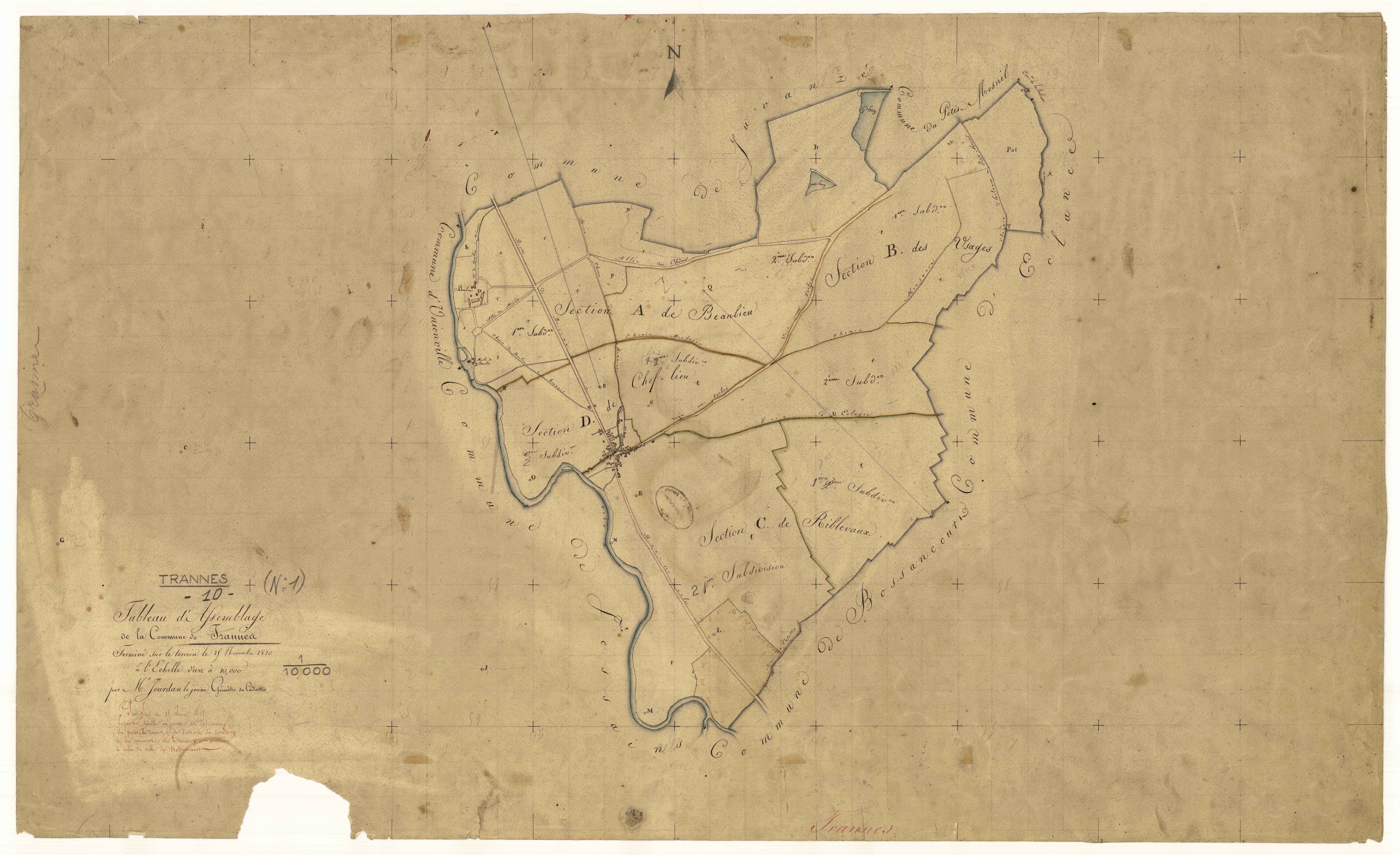 Trannes, tableau d'assemblage