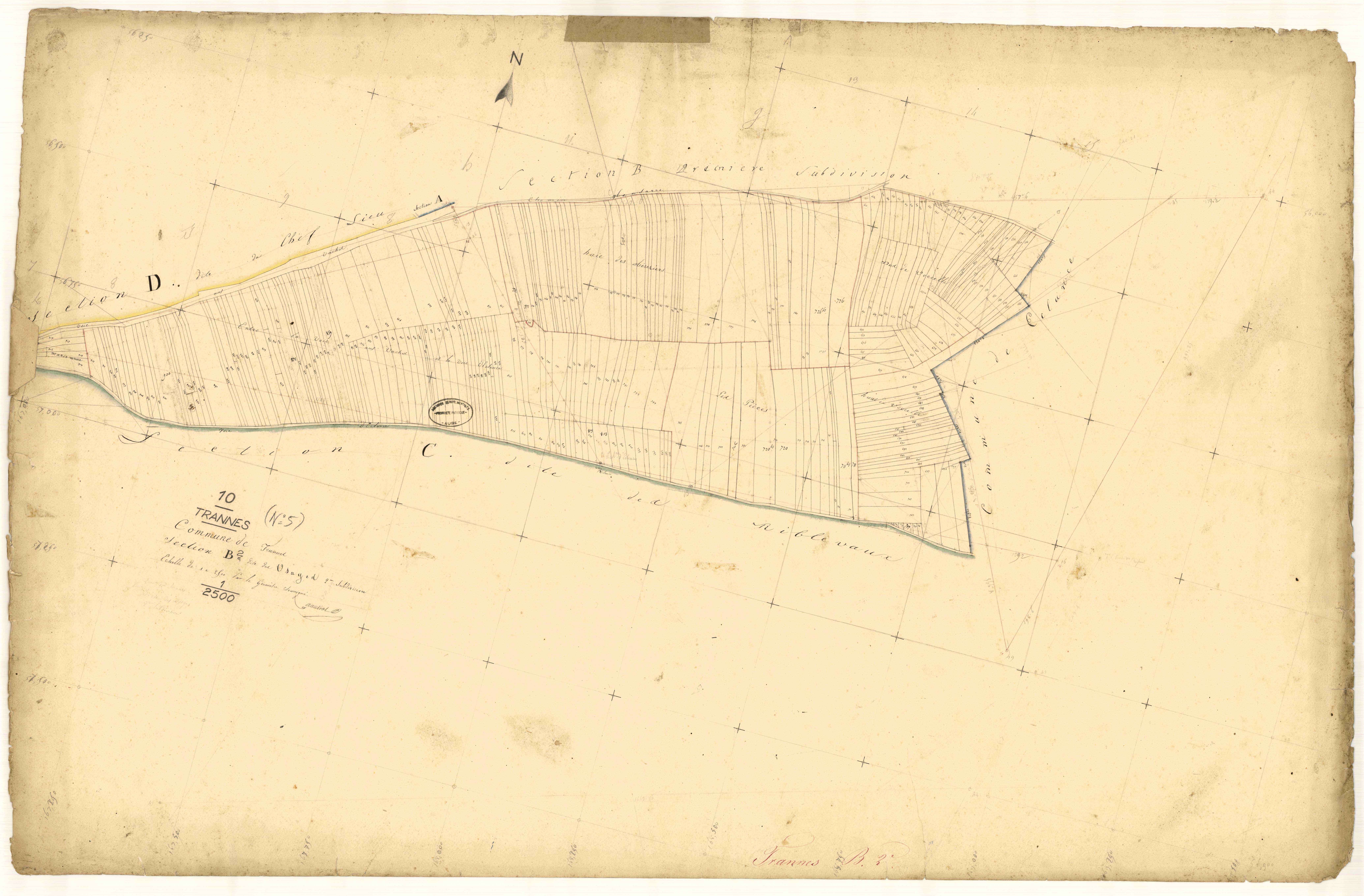 Trannes, section B dite des Usagers, feuille n° 2