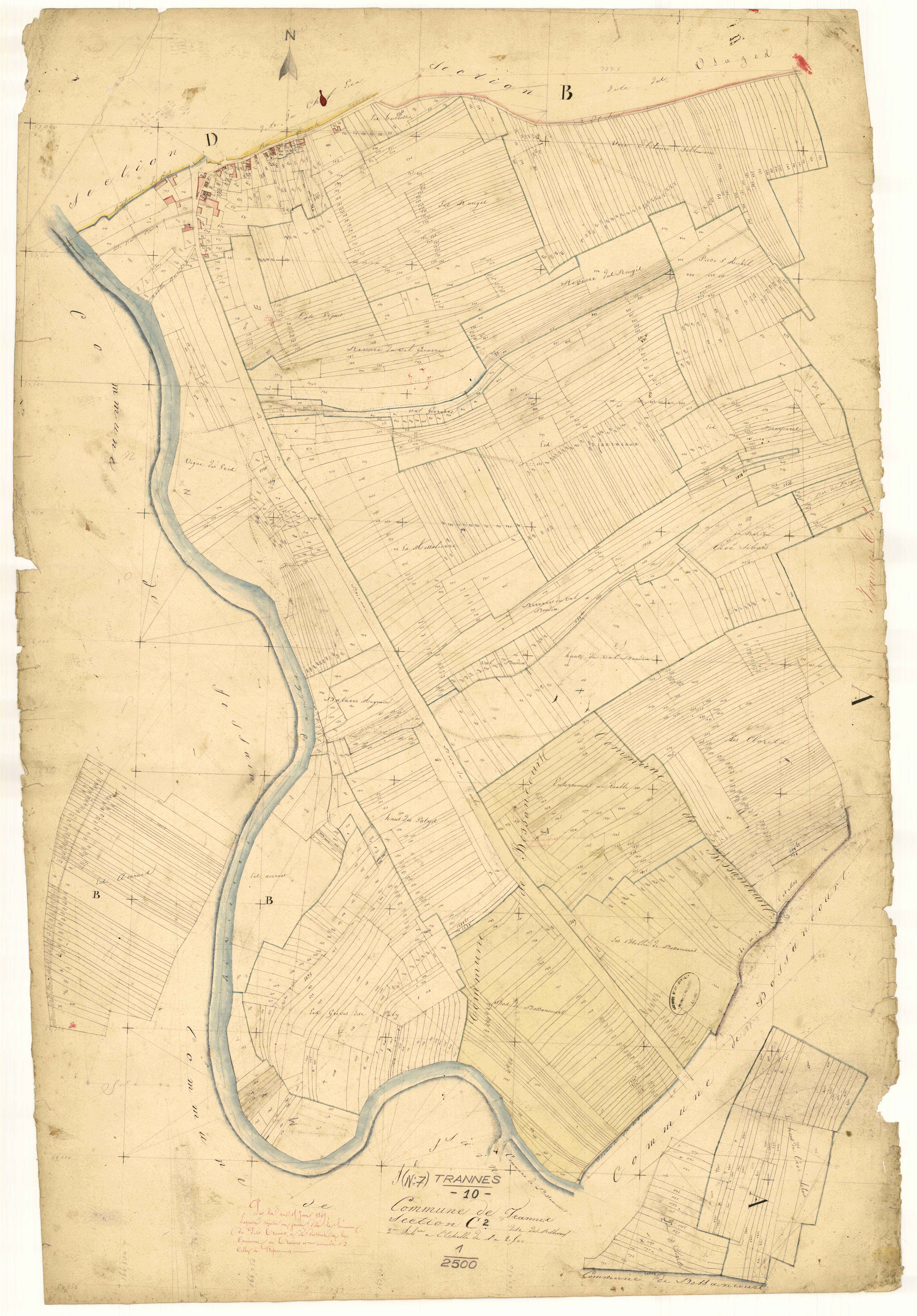 Trannes, section C dite des Riblevaux, feuille n° 2