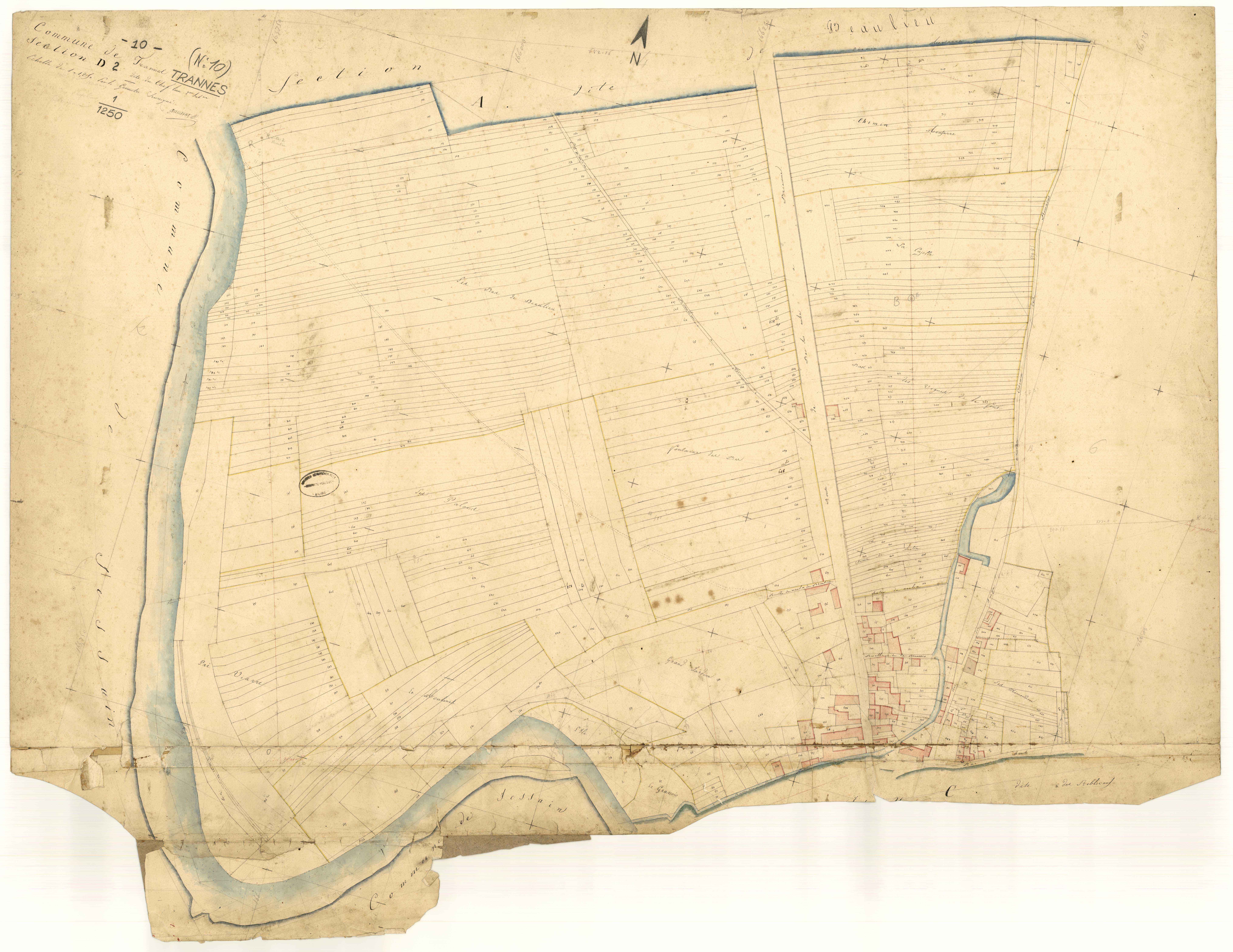 Trannes, section D dite du Chef Lieu, feuille n° 2