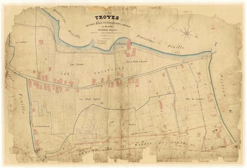 Troyes, section A dite des Tauxelles et du Labourat, feuille n° 2, parcelles n° 637-1061