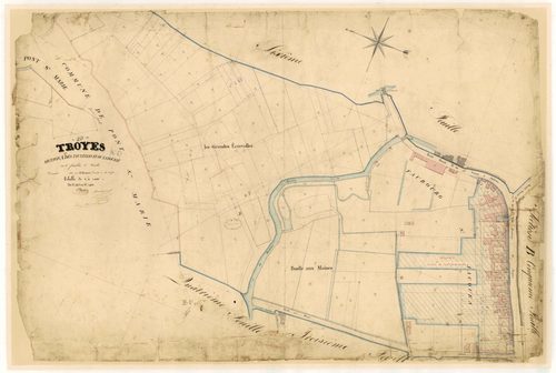 Troyes, section A dite des Tauxelles et du Labourat, feuille n° 5, parcelles n° 1273-1416
