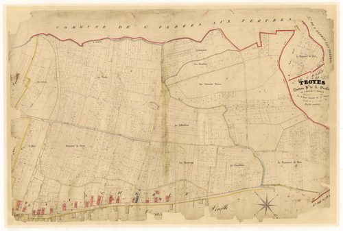 Troyes, section B dite de la Vacherie, feuille n° 1, parcelles n° 1-877