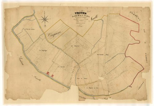 Troyes, section B dite de la Vacherie, feuille n° 4, parcelles n° 2030-2225