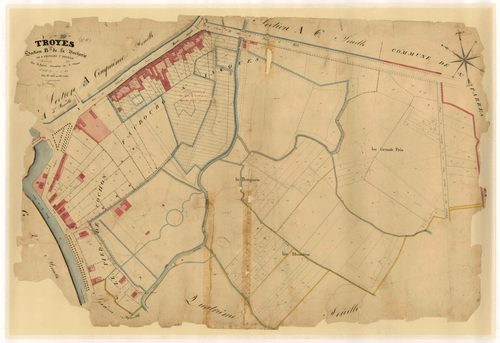 Troyes, section B dite de la Vacherie, feuille n° 5, parcelles n° 2226-2436