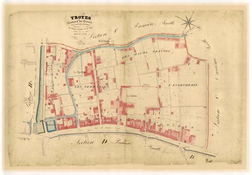 Troyes, section C dite des Trévois, feuille n° 2, parcelles n° 160-461