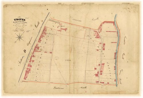 Troyes, section C dite des Trévois, feuille n° 3, parcelles n° 462-683