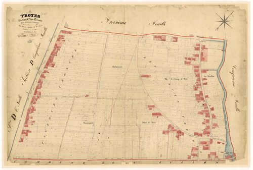 Troyes, section C dite des Trévois, feuille n° 4, parcelles n° 684-1379