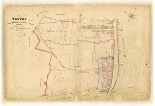 Troyes, section D dite des Hauts Clos et des Faux Fossés, feuille n° 2, parcelles n° 618-845