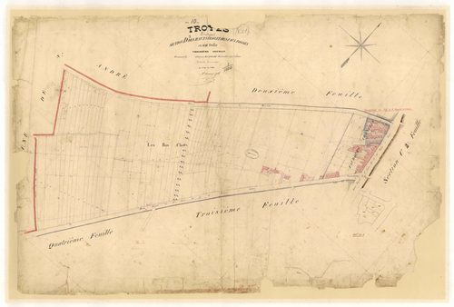 Troyes, section D dite des Hauts Clos et des Faux Fossés, feuille n° 3, parcelles n° 846-968