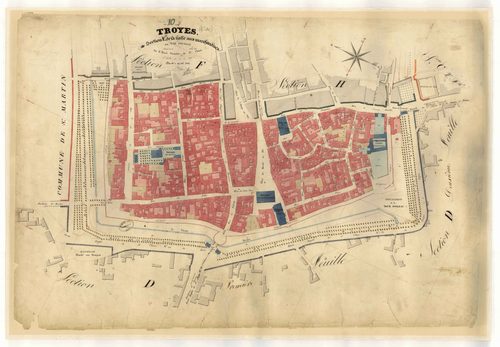 Troyes, section E dite de la Halle aux Marchandises, parcelles n° 1-612