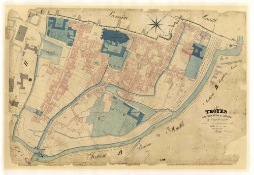 Troyes, section G dite de Saint Pierre, feuille n° 2, parcelles n° 516-986