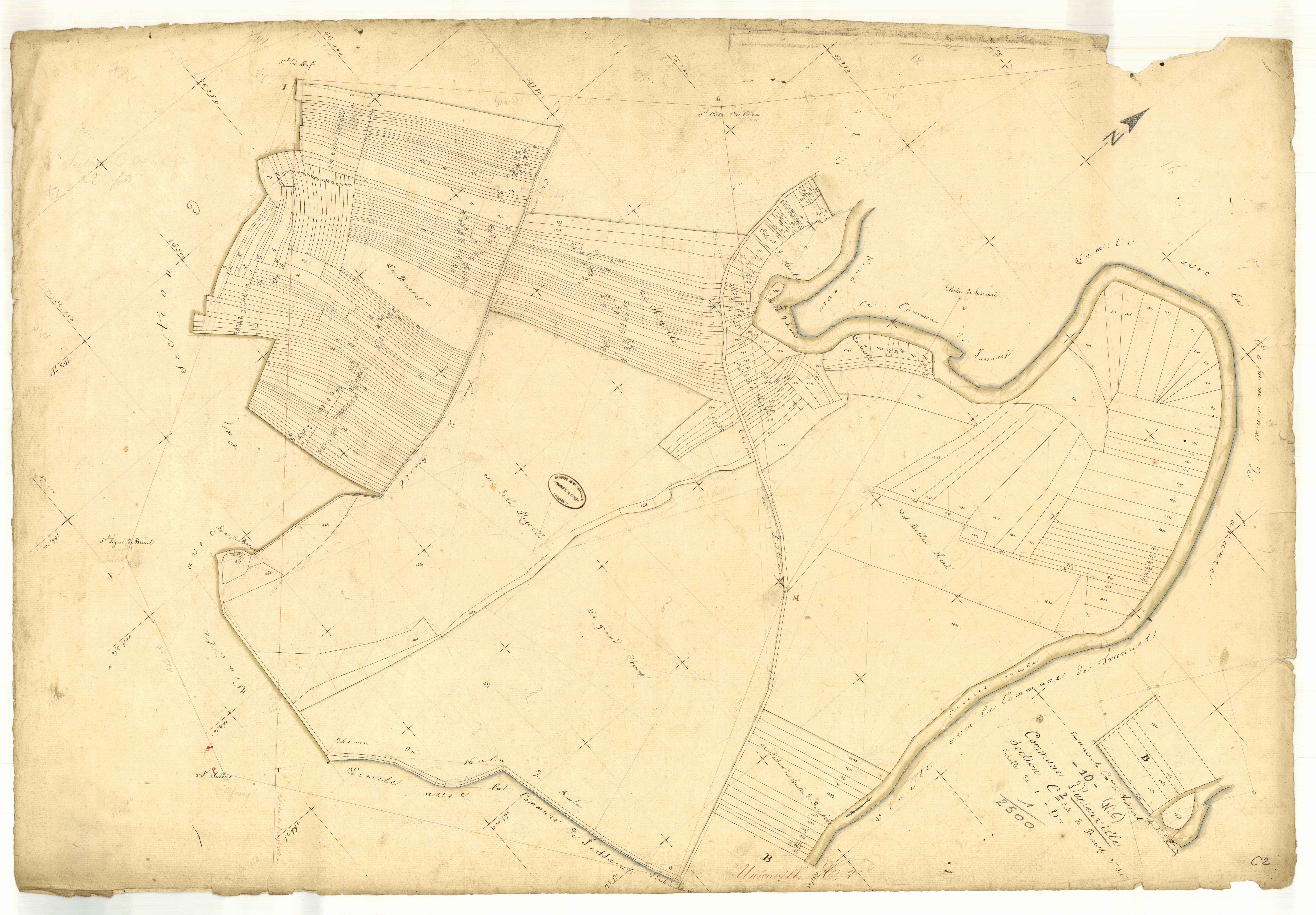 Unienville, section C dite de Breuil, feuille n° 2