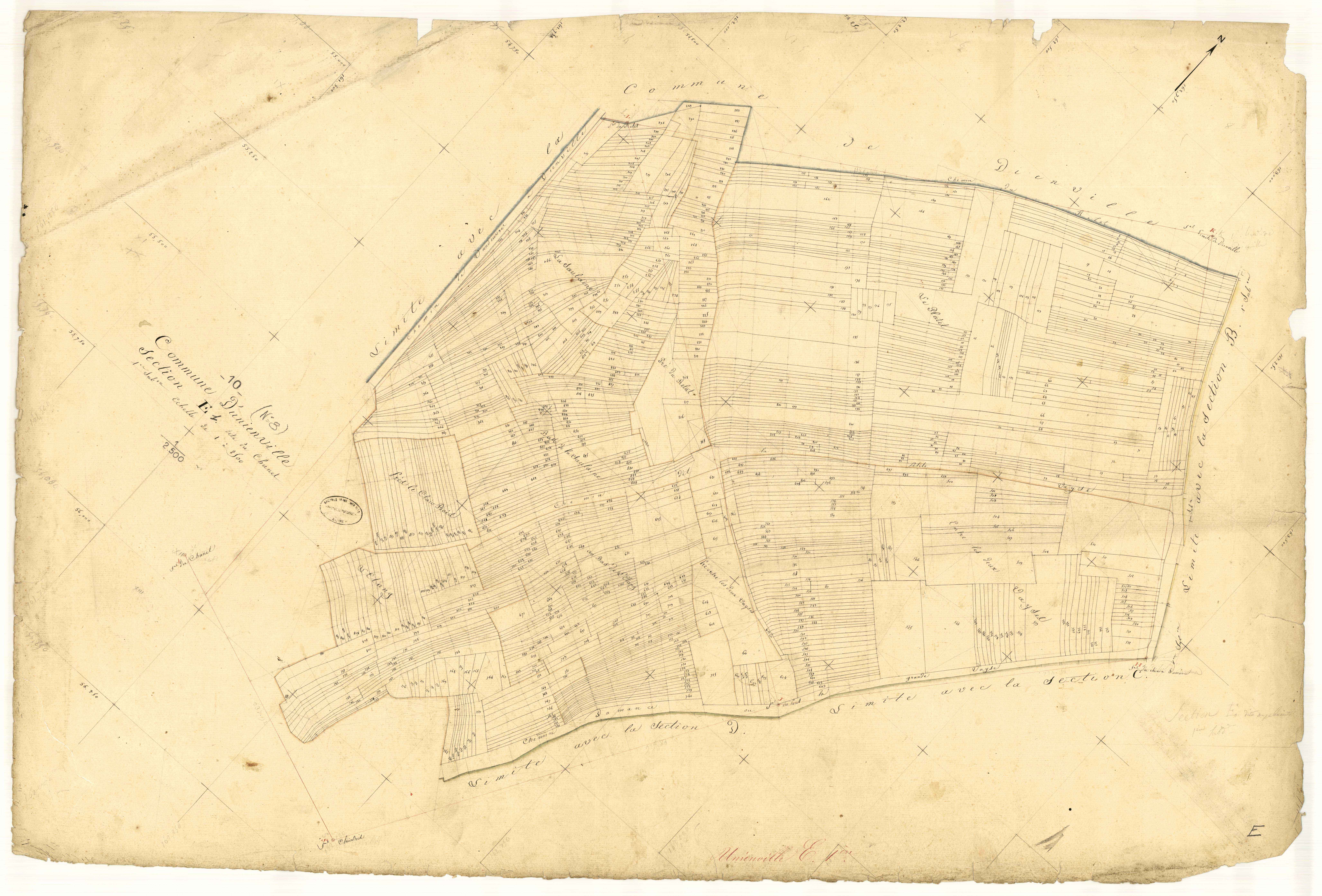 Unienville, section E dite du Chânet, feuille n° 1