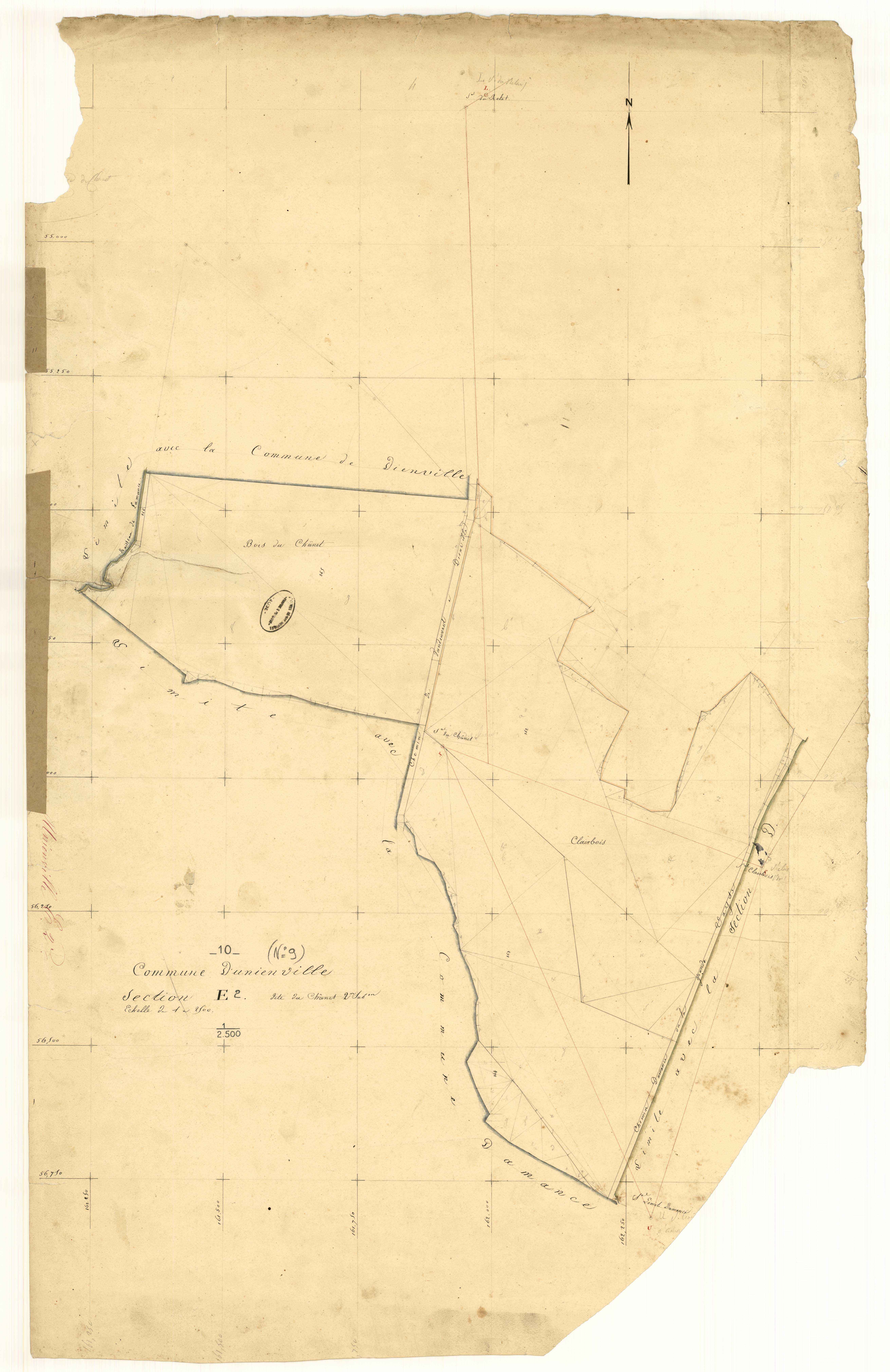 Unienville, section E dite du Chânet, feuille n° 2