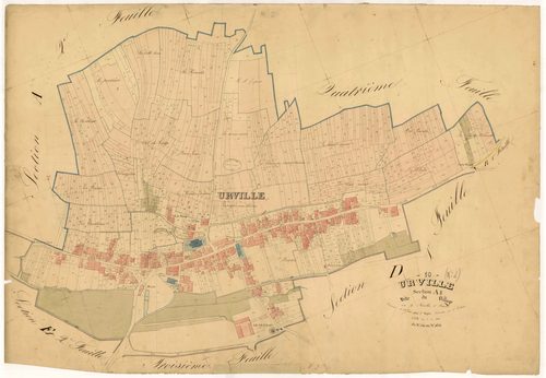 Urville, section A dite du village, feuille  n° 3, parcelles n° 531-1633
