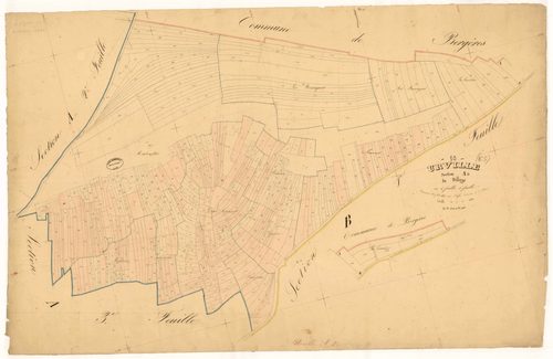 Urville, section A dite du village, feuille  n° 4, parcelles n° 1634-2126