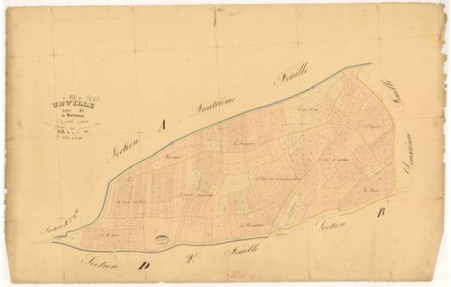 Urville, section B dite de Barramont, feuille  n° 1, parcelles n° 1-420