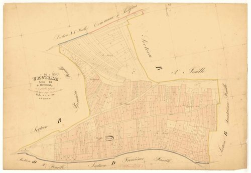 Urville, section B dite de Barramont, feuille  n° 2, parcelles n° 421-792