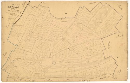 Urville, section D dite de Landomont, feuille  n° 1, parcelles n° 1-418
