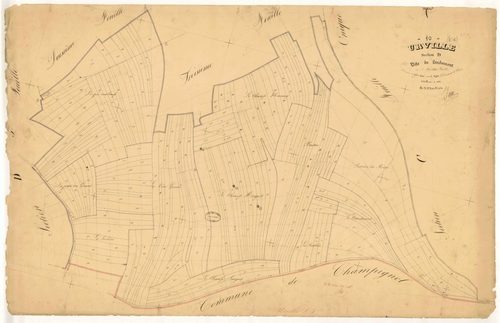 Urville, section D dite de Landomont, feuille  n° 4, parcelles n° 872-1074