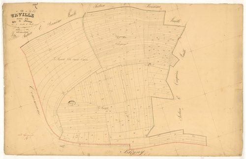 Urville, section E dite de Narvaux, feuille  n° 4, parcelles n° 450-622