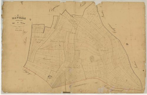 Urville, section E dite de Narvaux, feuille  n° 6, parcelles n° 985-1239