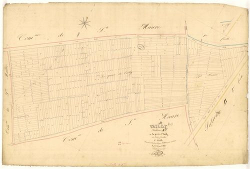 Vailly, section A dite de la queue de Vailly, feuille  n° 3, parcelles n° 507-874