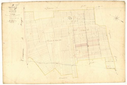 Vailly, section B dite de la bonne côte, feuille  n° 3, parcelles n° 601-922