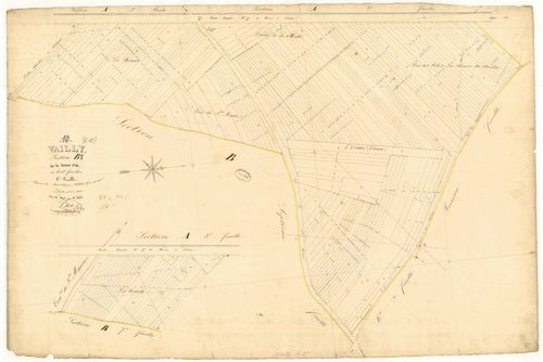 Vailly, section B dite de la bonne côte, feuille  n° 8, parcelles n° 1892-2165