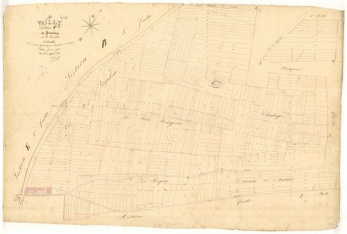 Vailly, section C dite de Jérusalem, feuille  n° 2, parcelles n° 203-643