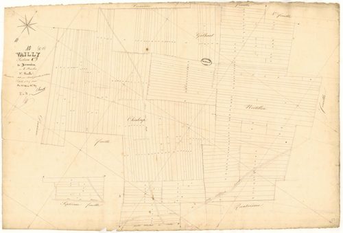 Vailly, section C dite de Jérusalem, feuille  n° 3, parcelles n° 644-879