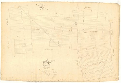 Vailly, section C dite de Jérusalem, feuille  n° 4, parcelles n° 880-1071
