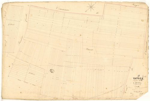 Vailly, section C dite de Jérusalem, feuille  n° 5, parcelles n° 1072-1252