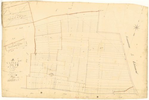 Vailly, section C dite de Jérusalem, feuille  n° 7, parcelles n° 1497-1640