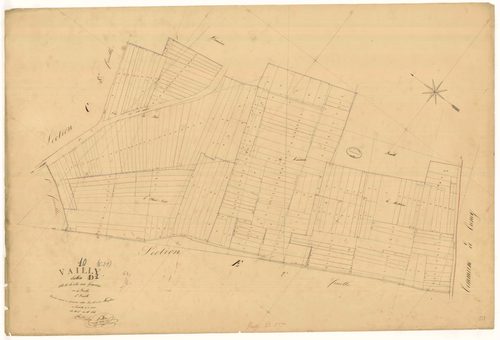 Vailly, section D dite de la côte aux genèvres, feuille  n° 1, parcelles n° 1-244
