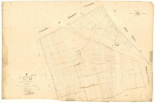 Vailly, section D dite de la côte aux genèvres, feuille  n° 4, parcelles n° 720-882