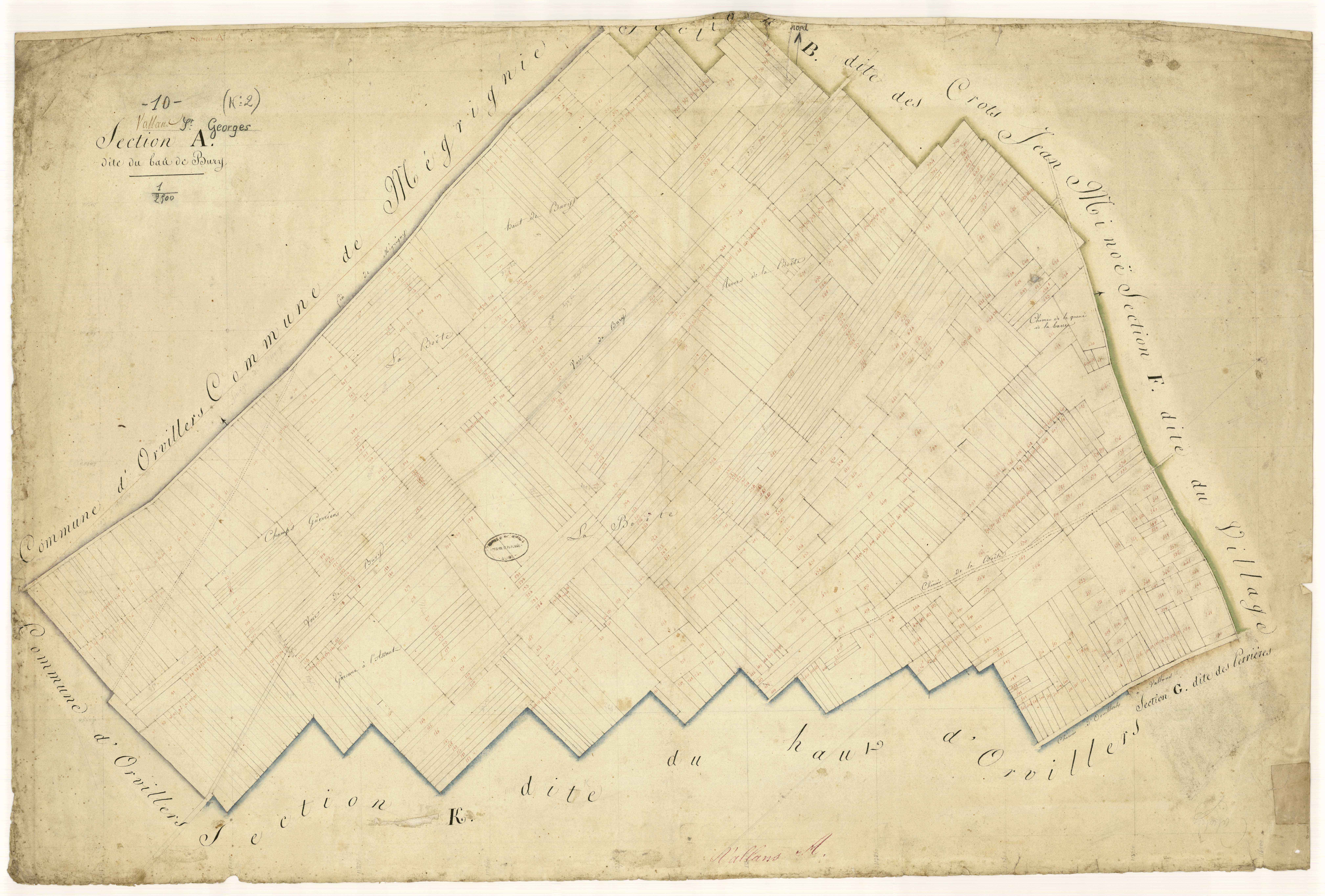 Vallant-Saint-Georges, section A dite du bas de Bury