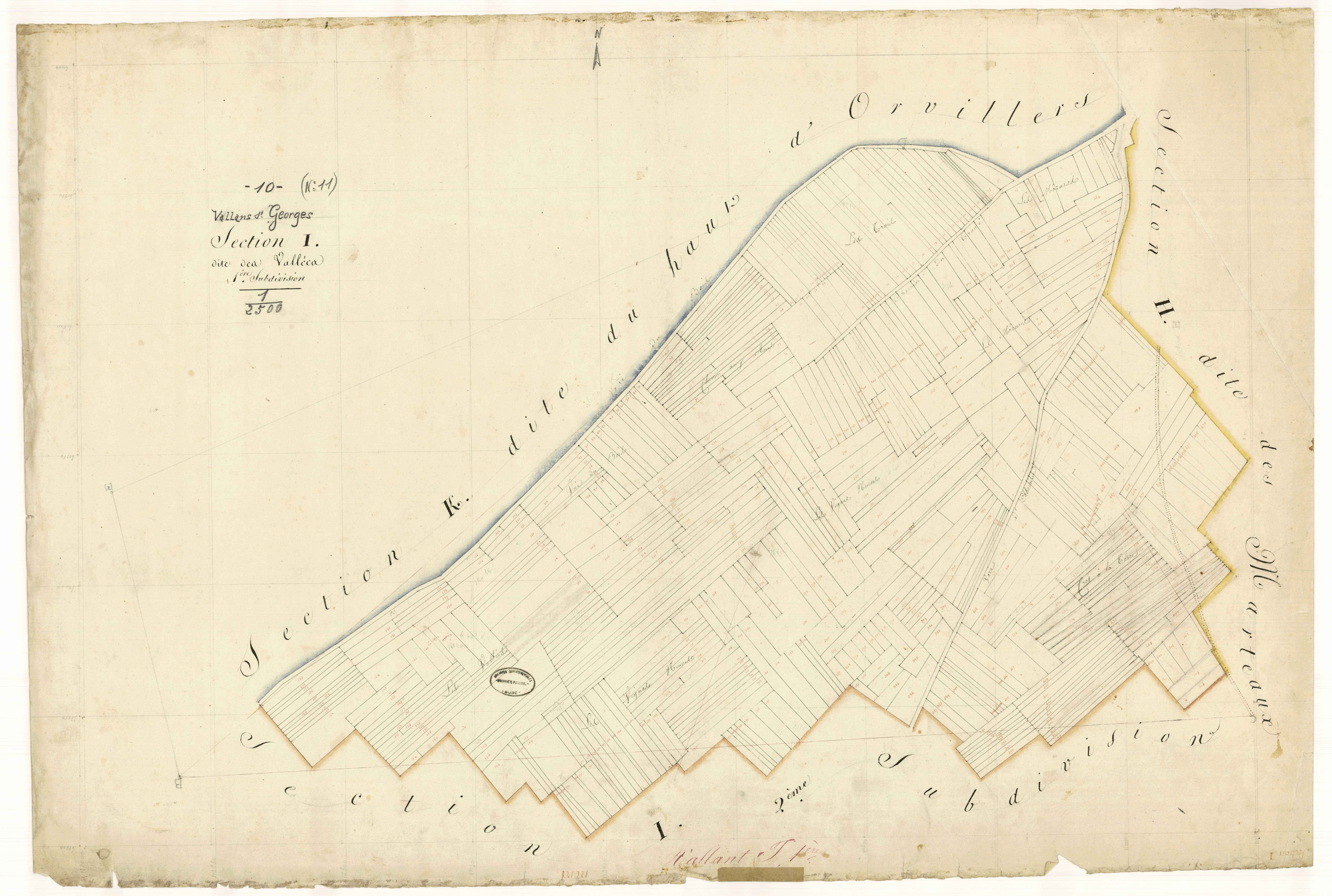 Vallant-Saint-Georges, section I dite des vallées, feuille n° 1